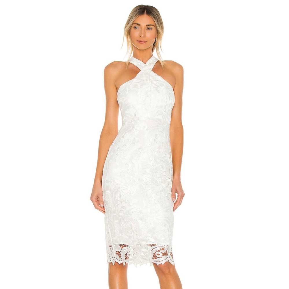 LIKELY Lace Carolyn Dress in White